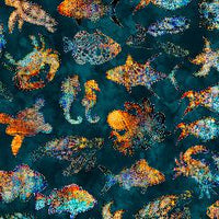 Pacifica Sealife Toss- Blue - Blue