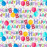 PartyLine White Happy Birthday  Words