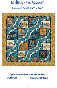 Riding the Waves Quilt Kit 58"  x 58"