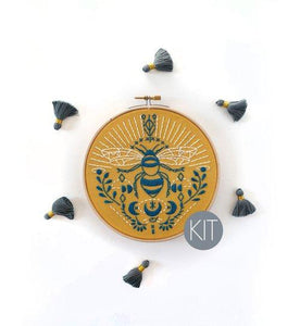 Rikrack Bee Kit  Hand Embroidery
