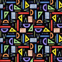 School Is Cool - Math Supplies Black