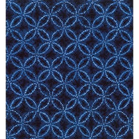 SHIBORI BLUES -dark blue circles