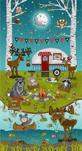 S'more Fun Outdoors- Teal Banner Panel 24