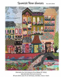 Spanish Row Houses Collage Patern by Laura Heine