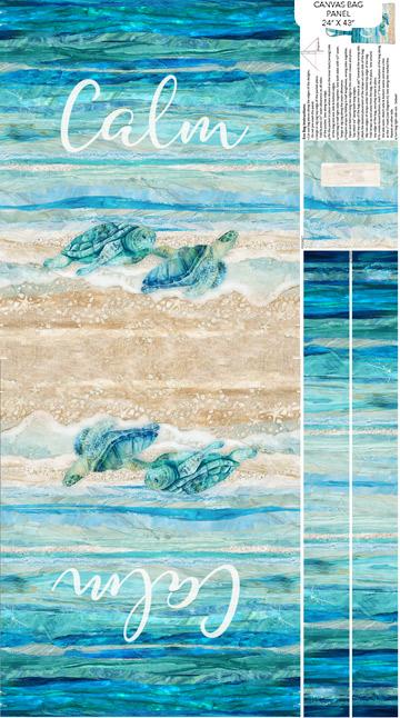 Turtle Bay - Canvas Bag Panel
