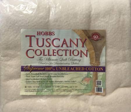 Tuscany Supreme 100% Natural  Cotton Batting Twin 72