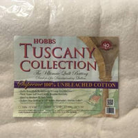 Tuscany Supreme 100% Natural C  cotton Batting Queen 96in x 108in