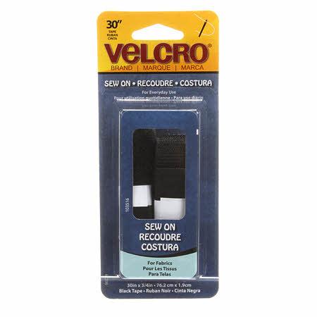 Velcro black 3/4x30