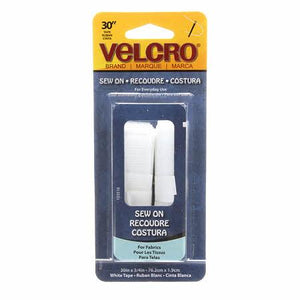 Velcro white 3/4"x30"