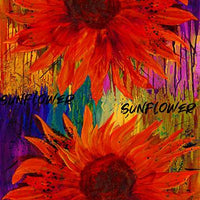 Wildflower Brick Sunflower Panel by Frond Design Studios