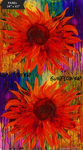 Wildflower Brick Sunflower Panel by Frond Design Studios