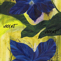 Wildflower Lemon Violet Panel by Frond Design Studios