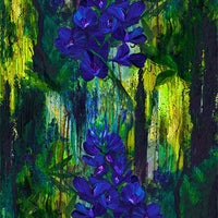 Wildflower Lime Bluebonnet Panel by Frond Design Studios